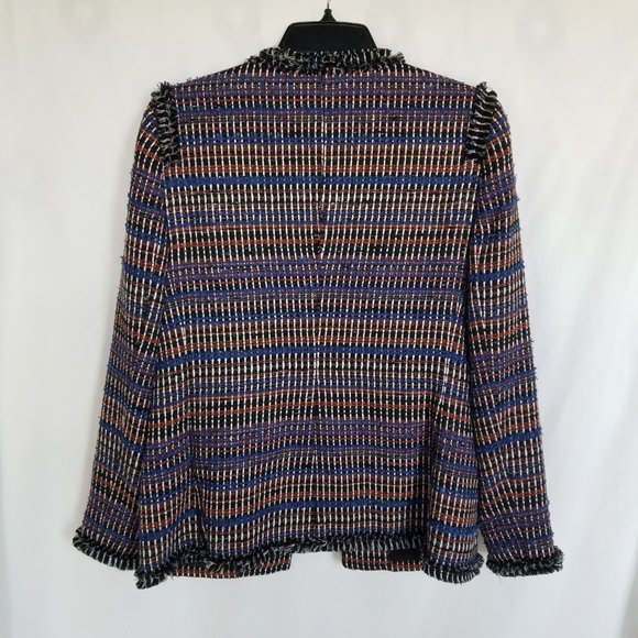 Rachel Zoe Henri Tweed Fringe Blazer Jacket - Picture 11 of 16